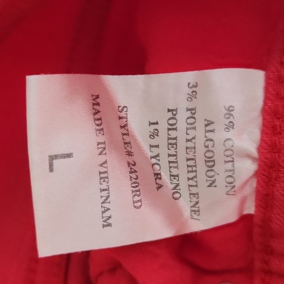 Eunina Red Distressed Jean Shorts - Picture 4 of 9